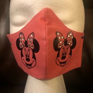 Toddler face mask. Pink and sparkly. Age 1-3